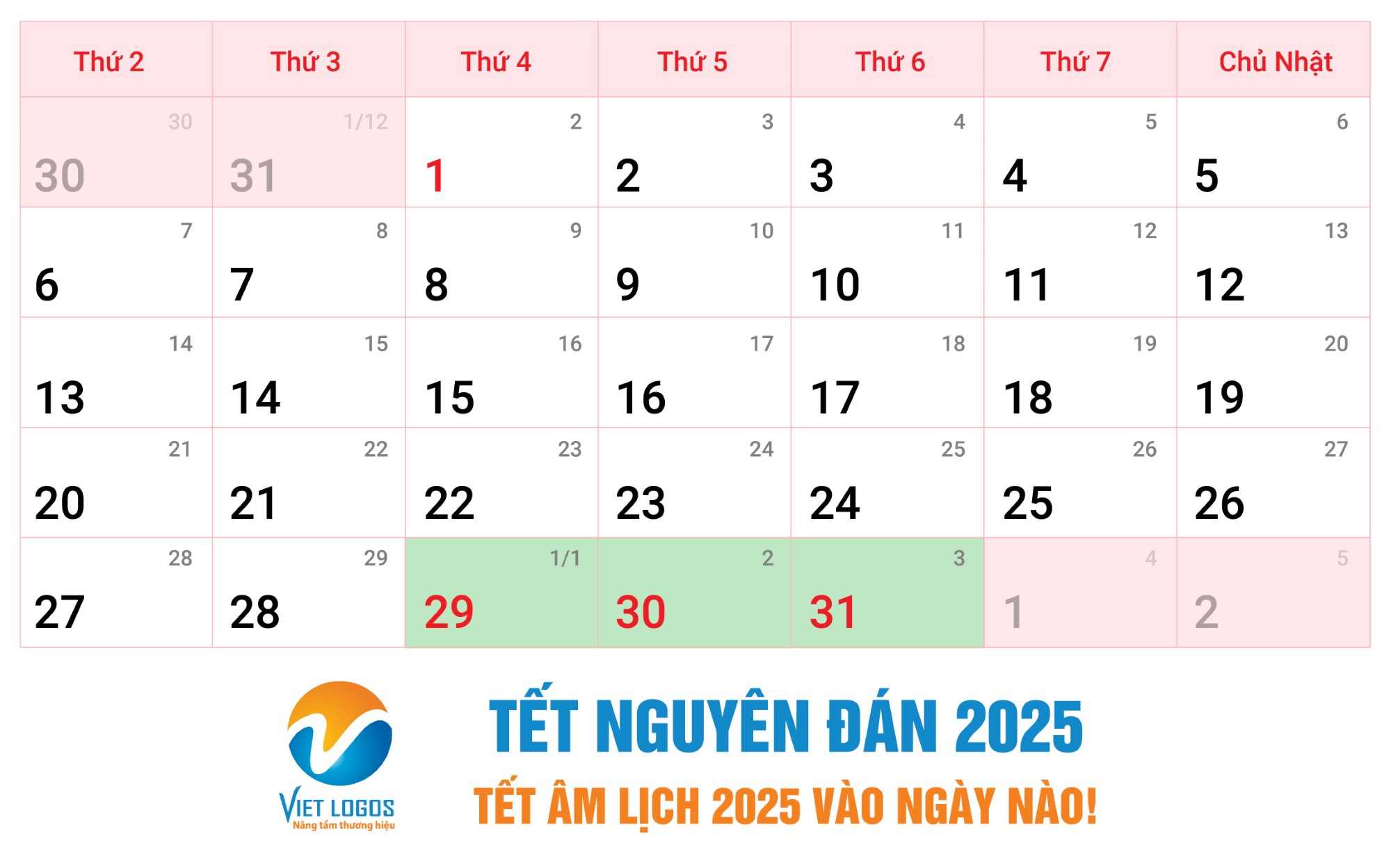 Tet Am lich 2025 ngay nao